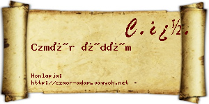 Czmór Ádám névjegykártya